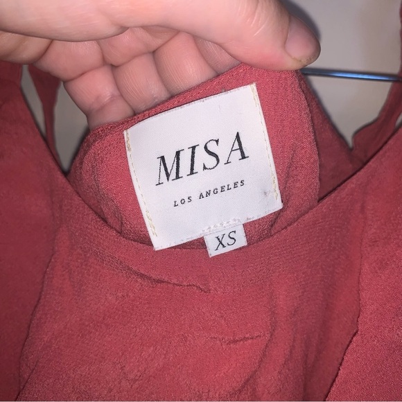 Misa Los Angeles Marina Cold Shoulder Ruffle Top XS - Picture 5 of 8